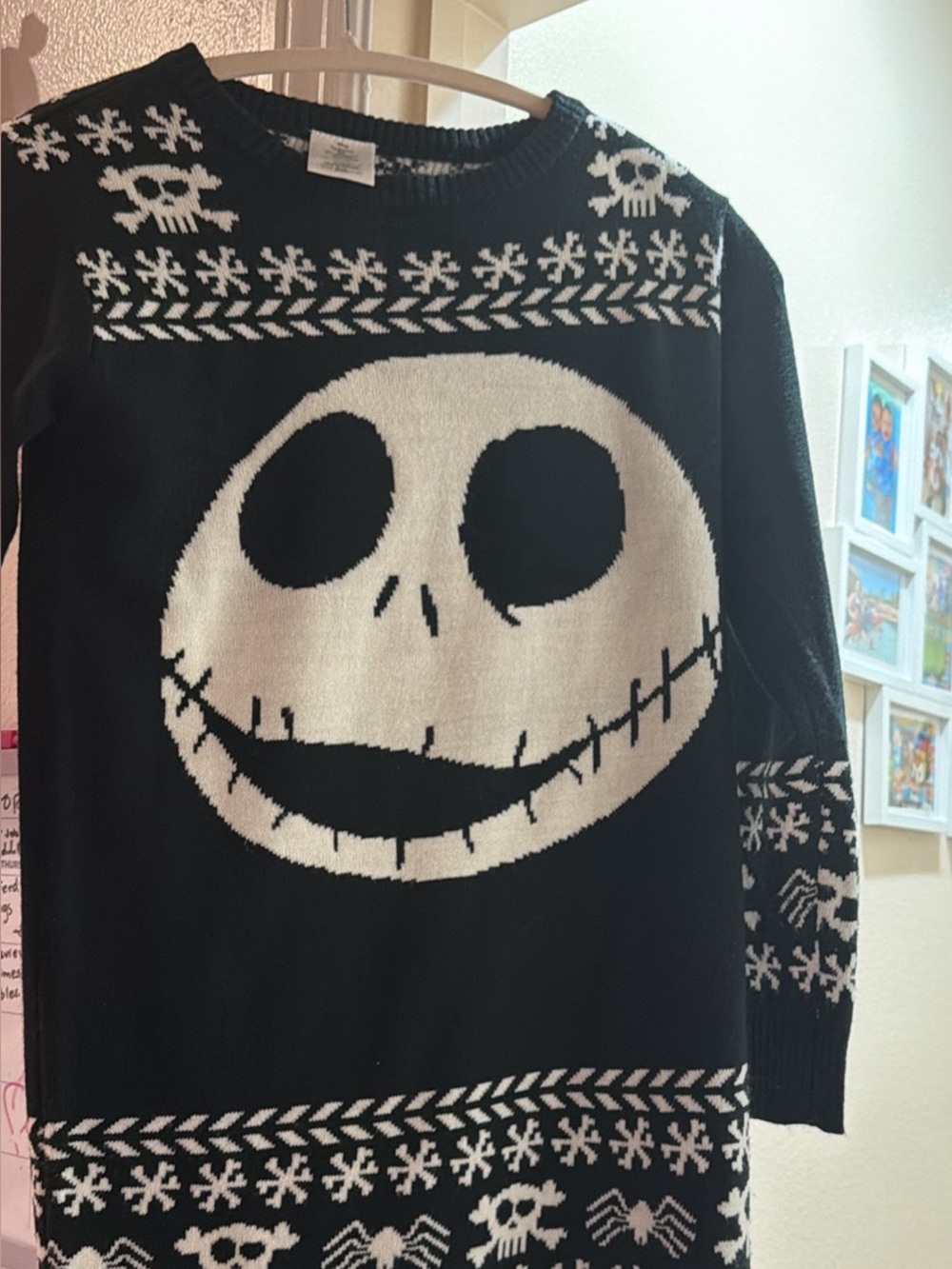 & Other Stories Black and White Skull Face Crewneck Sweatshirt